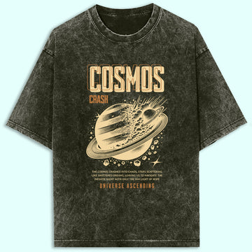 Cosmos Crash Acid Wash Oversized T-Shirt