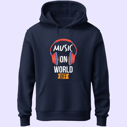 Music On World Off Unisex Hoodie - Soul & Peace