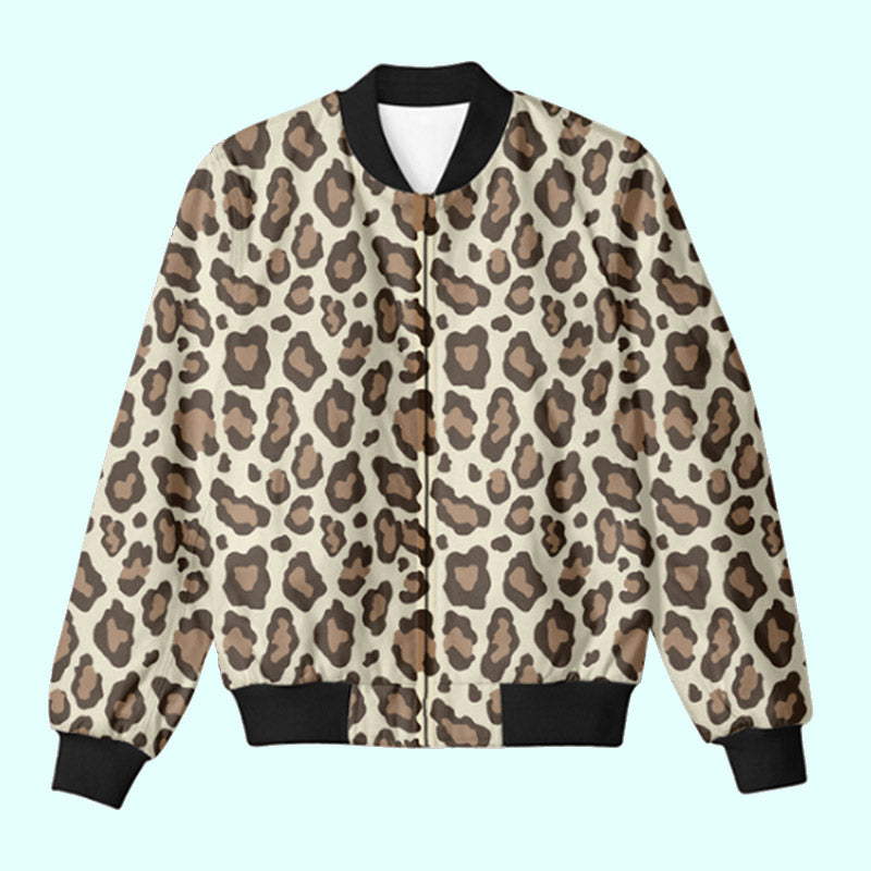 Leopard Print Bomber Jacket Leopard Print Bomber Jacket