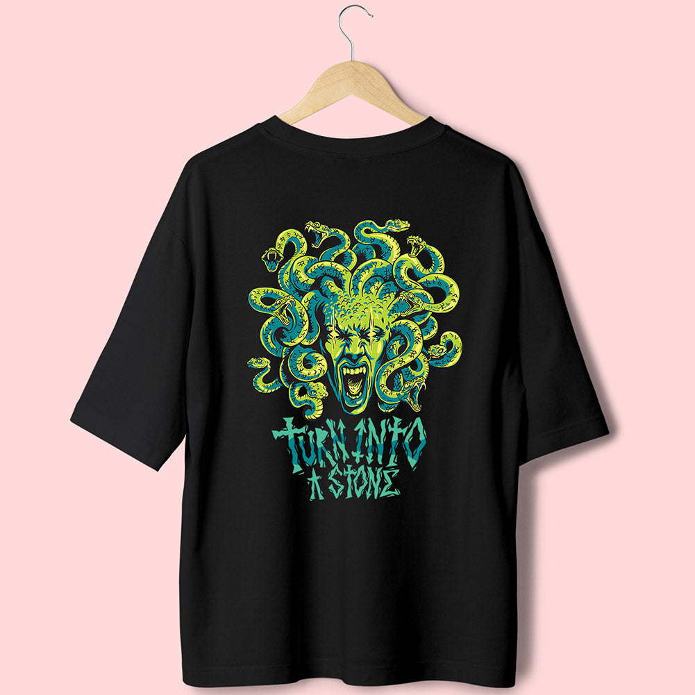 MEDUZA Tシャツ ブラック バックプリント Sサイズ Meduza Turn Into A Stone (Back Print) Oversized T-Shirt