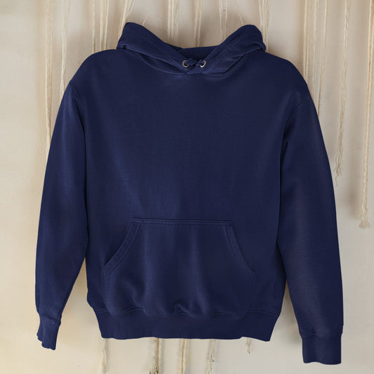 Solid: Navy Blue Hoodie - Soul & Peace