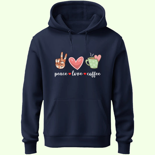 Peace Love Coffee Unisex Hoodie - Soul & Peace