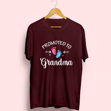Promoted To Grandma Half Sleeve T-Shirt