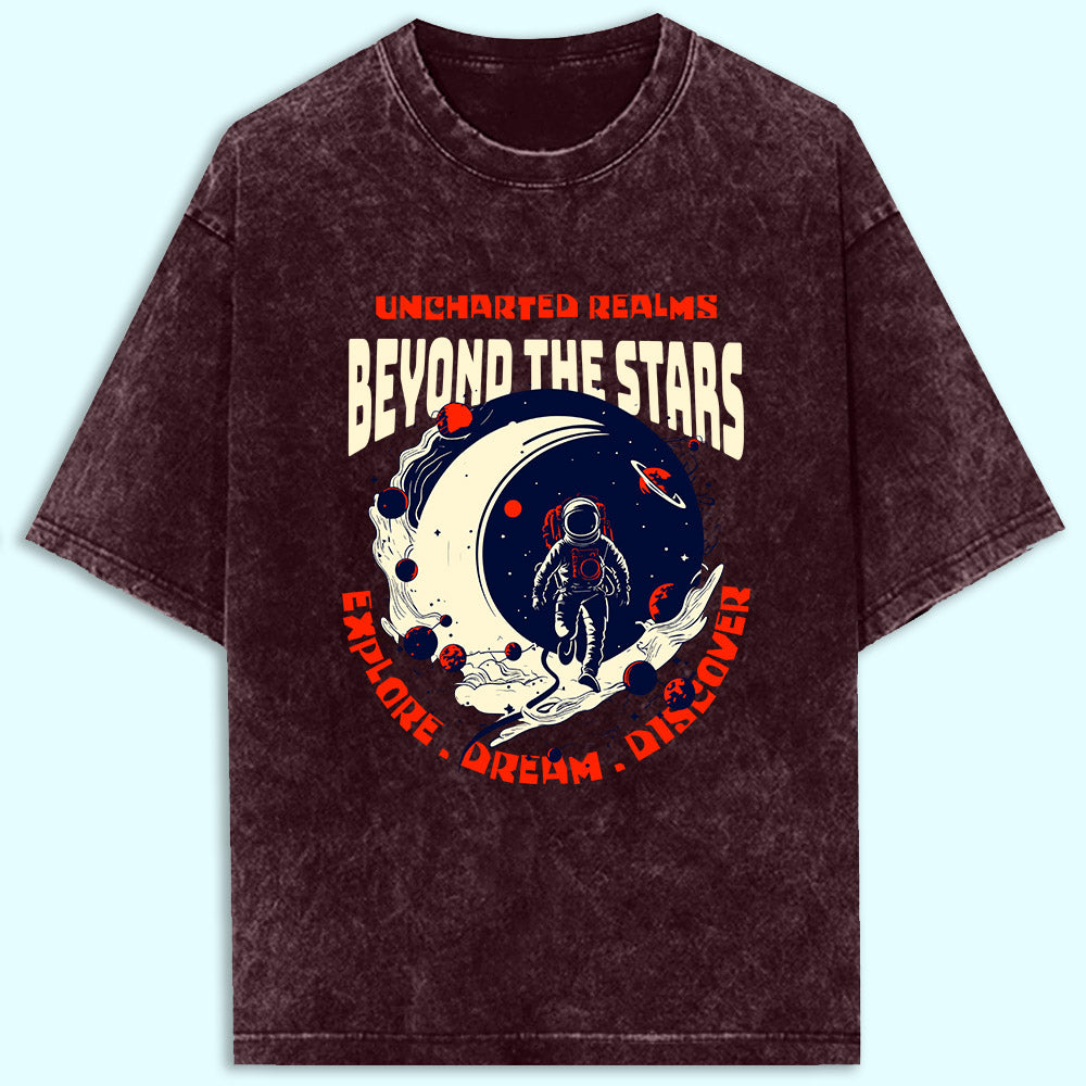 Beyond The Stars Acid Wash Oversized T-Shirt