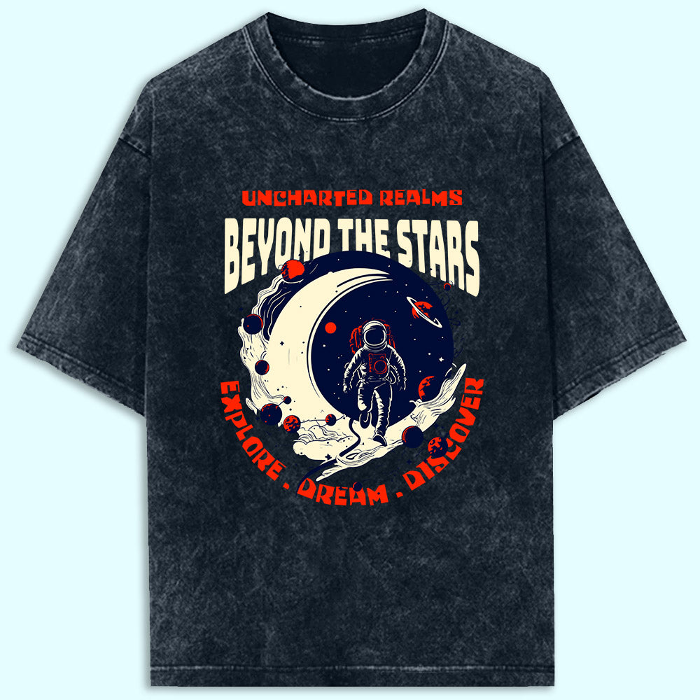 Beyond The Stars Acid Wash Oversized T-Shirt
