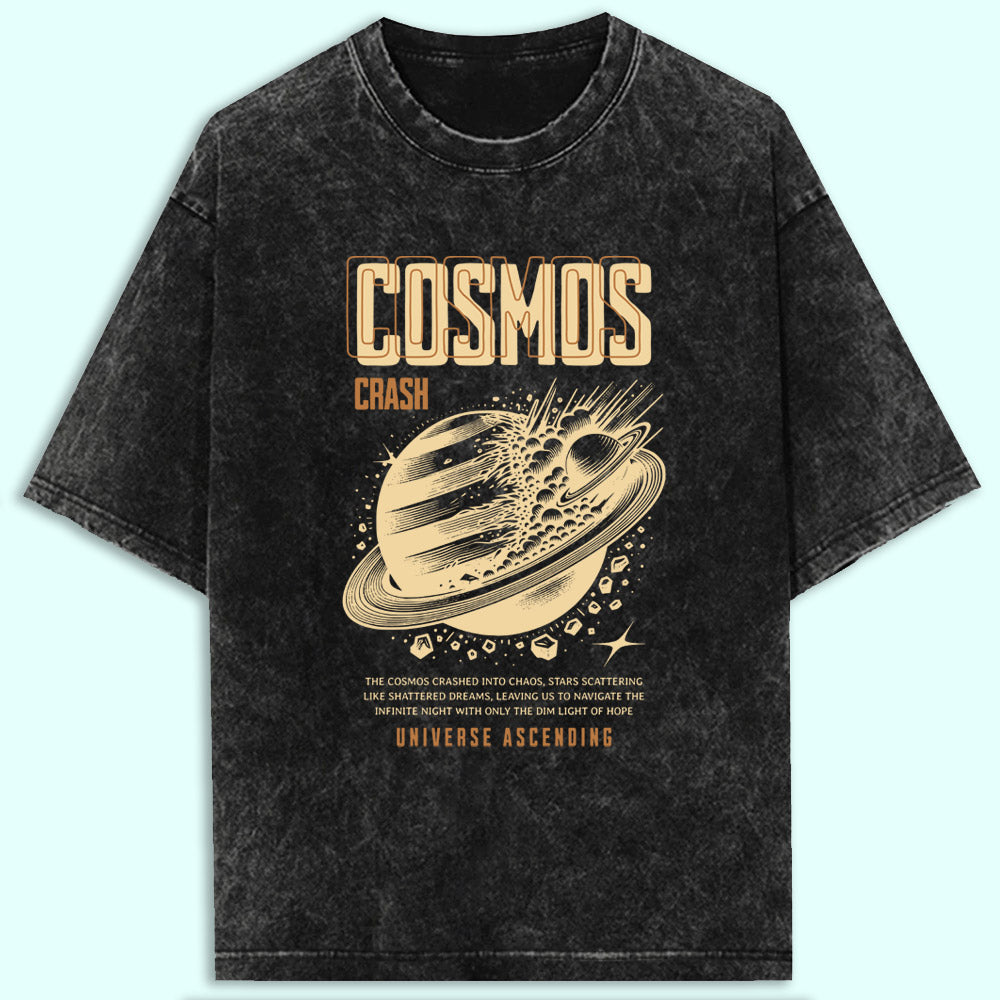 Cosmos Crash Acid Wash Oversized T-Shirt