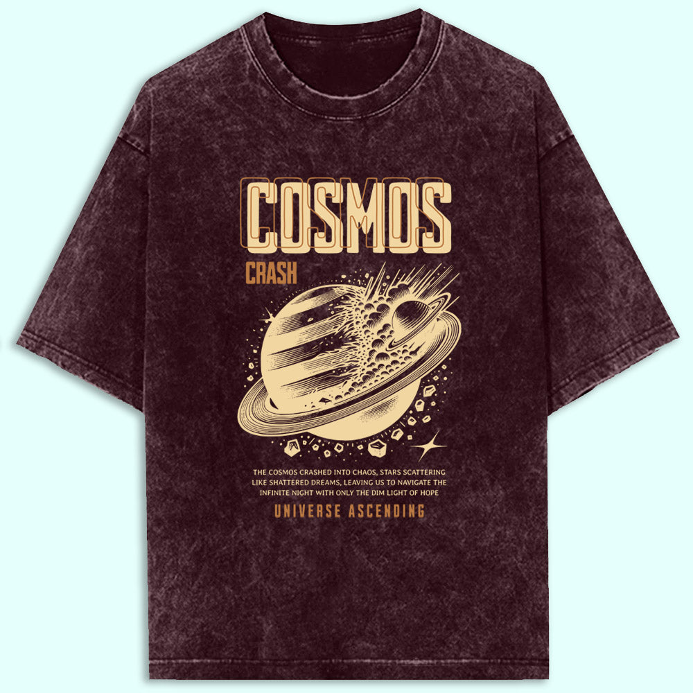 Cosmos Crash Acid Wash Oversized T-Shirt