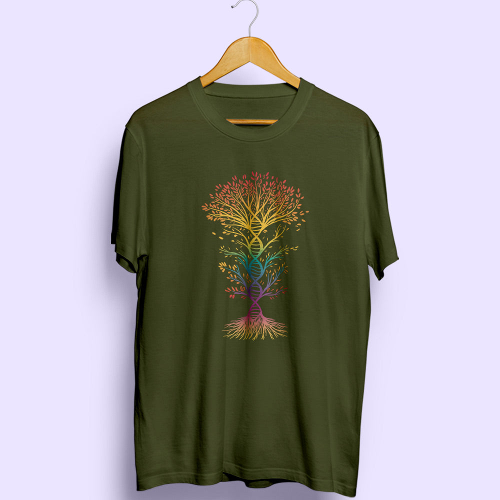 DNA Tree Half Sleeve T-Shirt - Soul & Peace