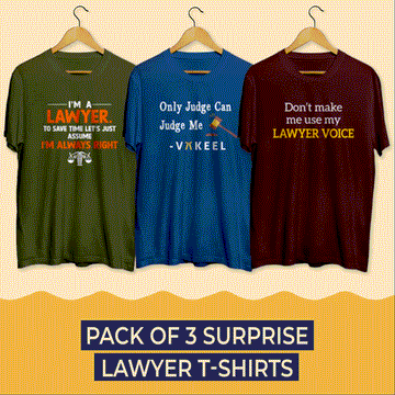 Pack of 3 Lawyer Surprise T-Shirts (Super Saver Pack) - Soul & Peace