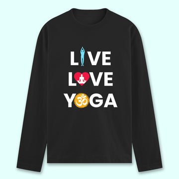 Live Love Yoga Full Sleeve T-shirt - Soul & Peace
