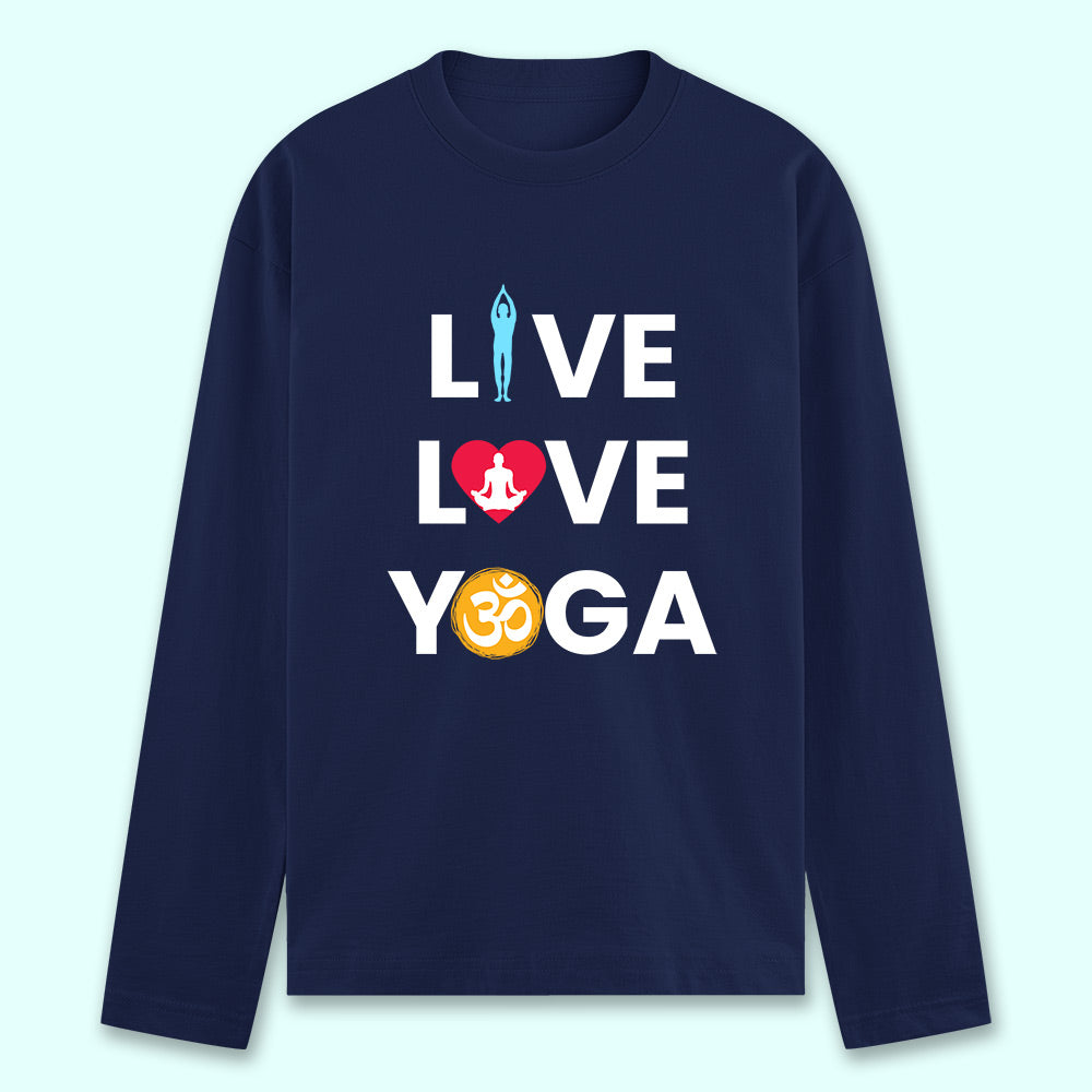 Live Love Yoga Full Sleeve T-shirt - Soul & Peace