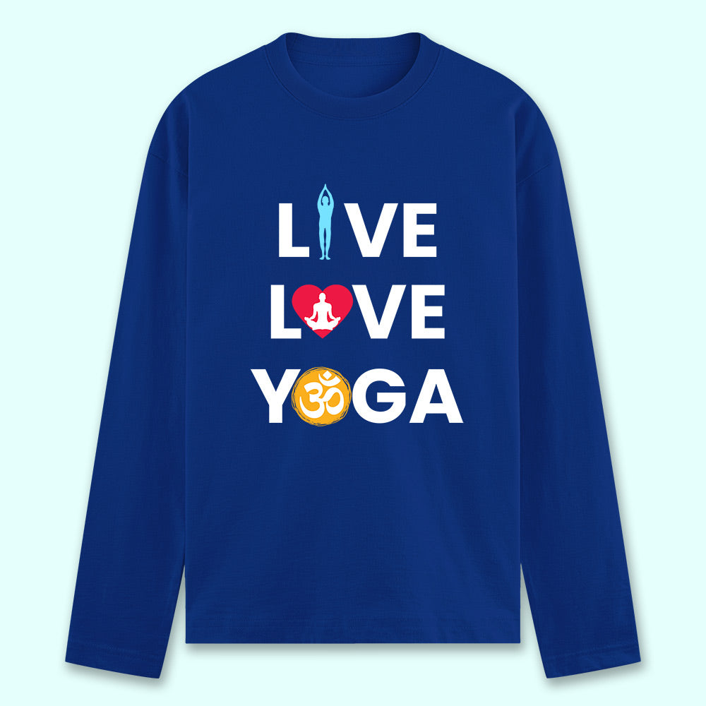 Live Love Yoga Full Sleeve T-shirt - Soul & Peace