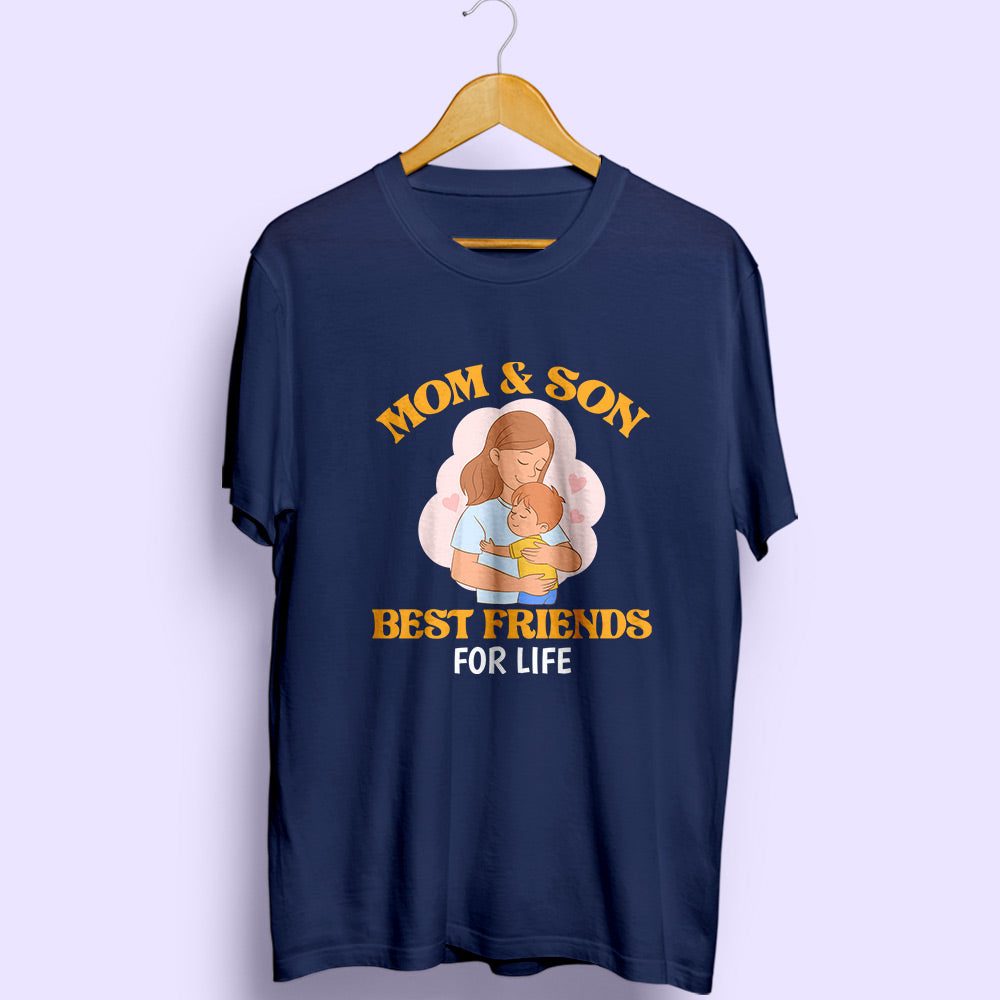 Mom & Son Best Friends Half Sleeve T-Shirt - Soul & Peace