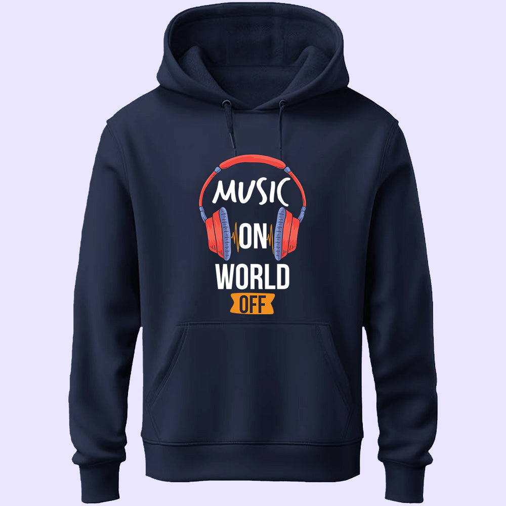 Music On World Off Unisex Hoodie - Soul & Peace