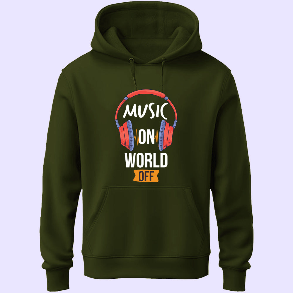 Music On World Off Unisex Hoodie - Soul & Peace