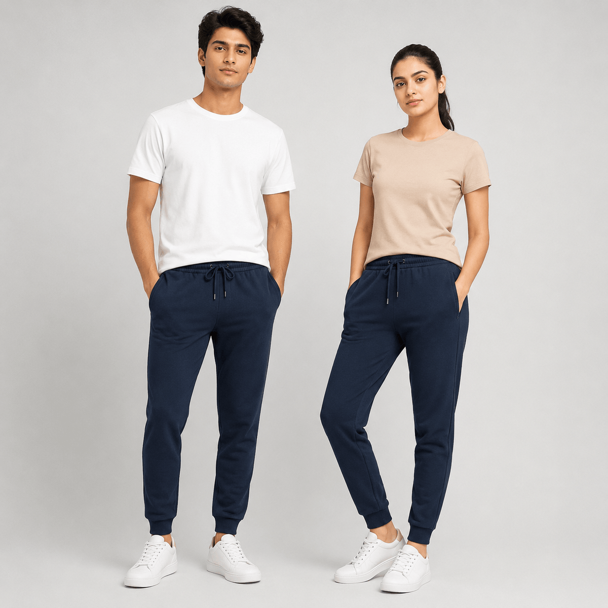 Navy Blue Unisex Joggers - Regular Fit