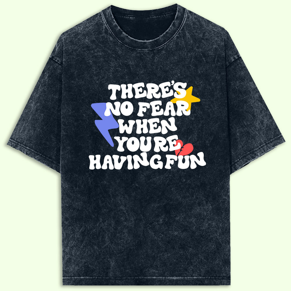 No Fear Acid Wash Oversized T-Shirt