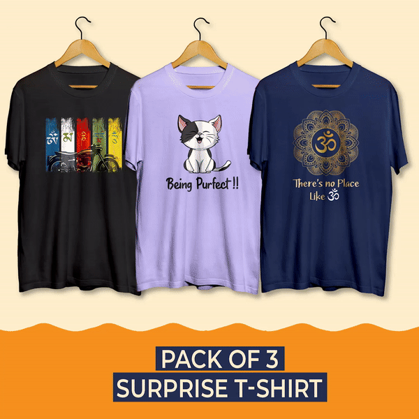Pack of 3 Surprise T-Shirts (Super Saver Pack) - Soul & Peace
