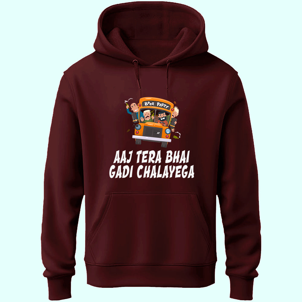 Aaj Tera Bhai Gadi Chalyega Unisex Hoodie