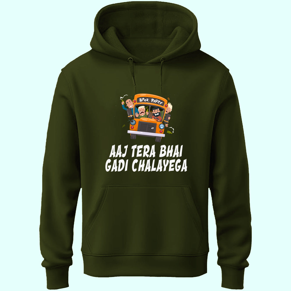 Aaj Tera Bhai Gadi Chalyega Unisex Hoodie