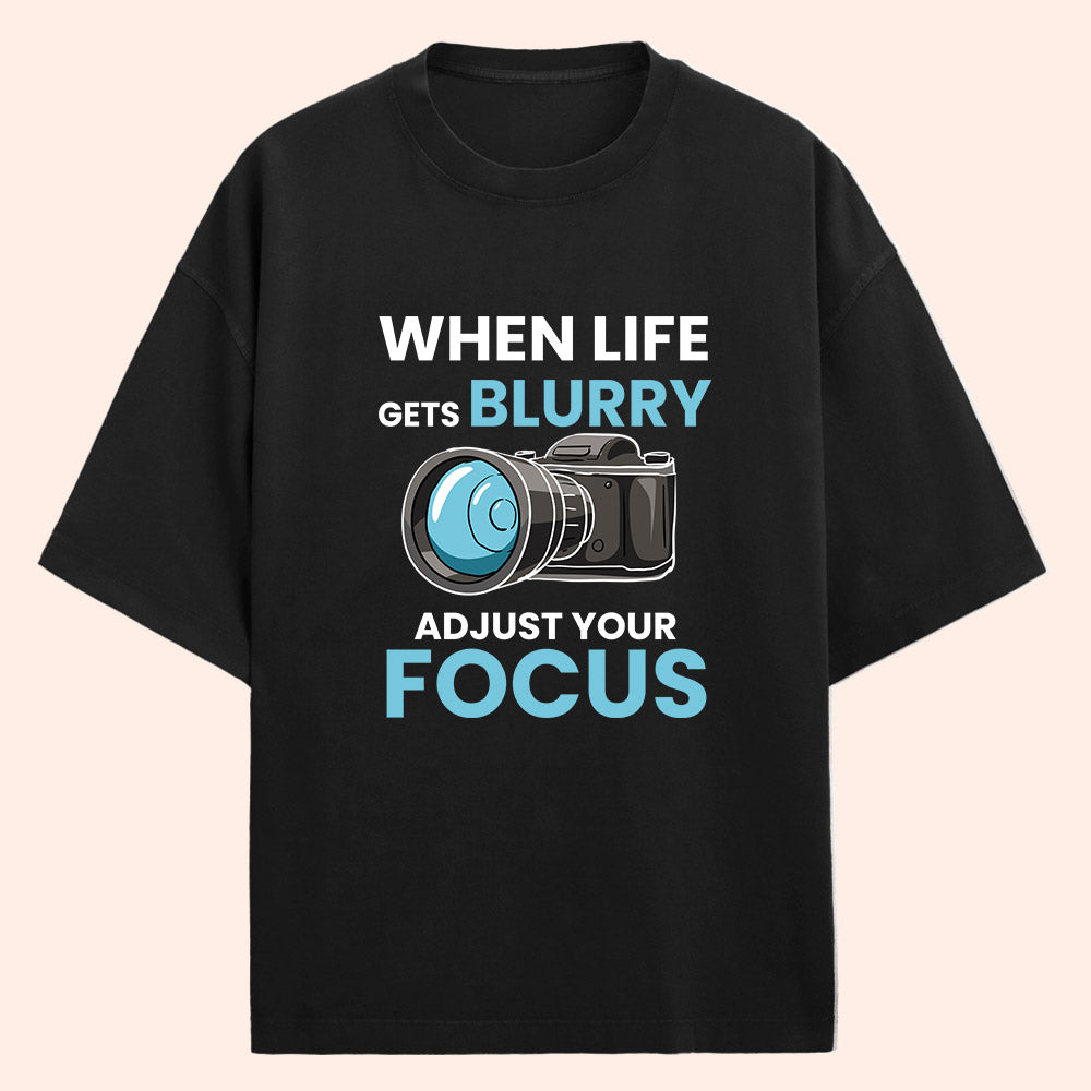 Adjust Your Focus (Front Print) Oversized T-Shirt