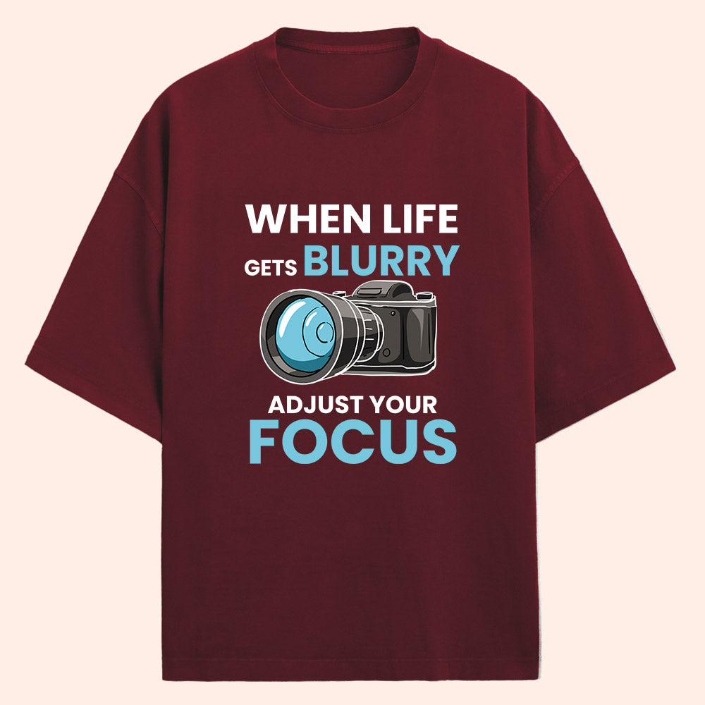 Adjust Your Focus (Front Print) Oversized T-Shirt