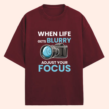 Adjust Your Focus (Front Print) Oversized T-Shirt