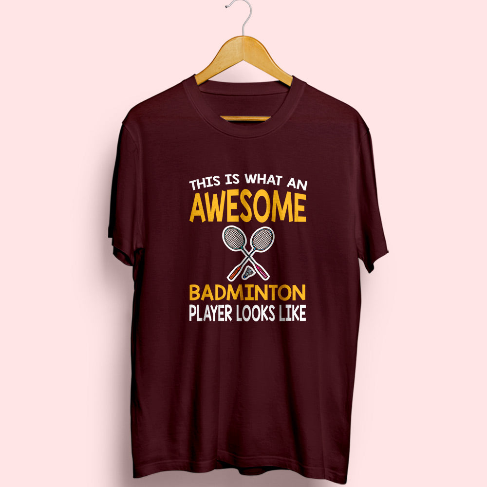 Awesome Badminton Player Half Sleeve T-Shirt - Soul & Peace