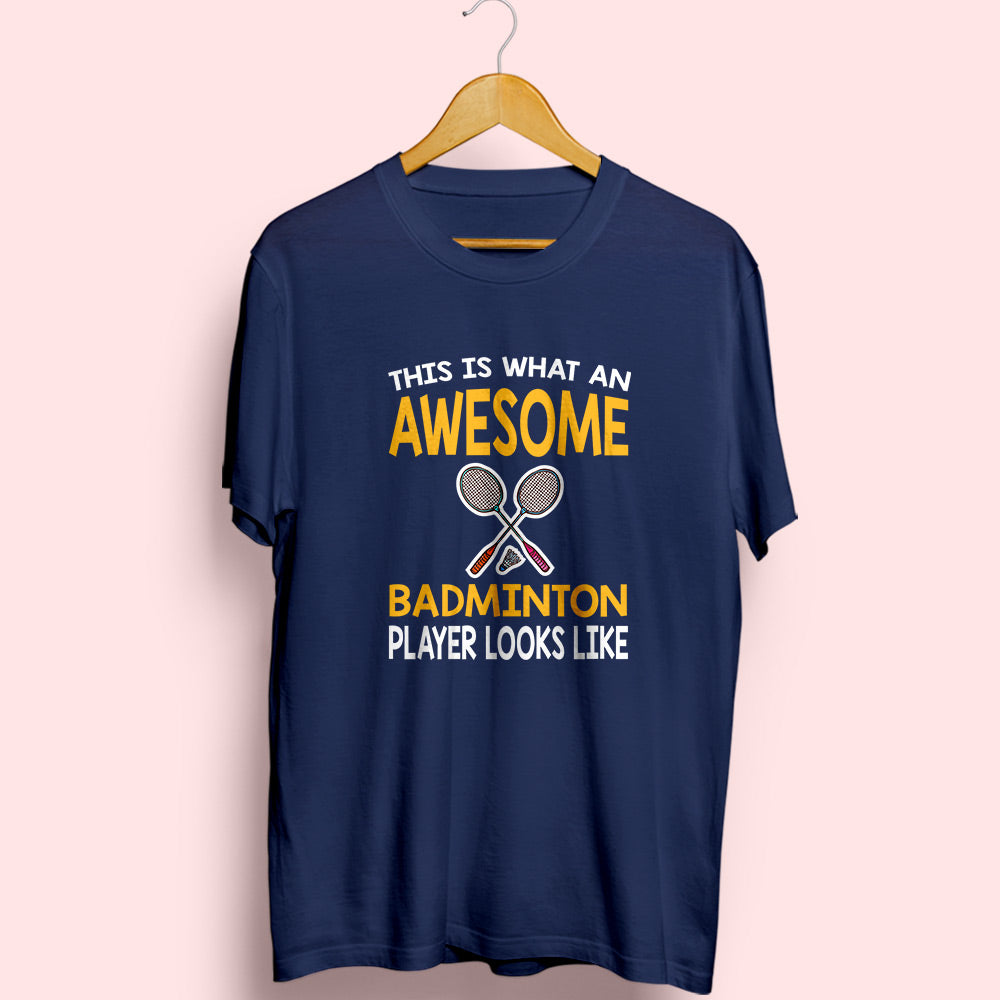 Awesome Badminton Player Half Sleeve T-Shirt - Soul & Peace
