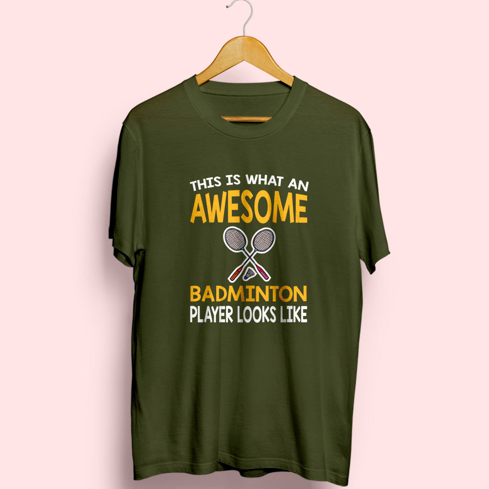 Awesome Badminton Player Half Sleeve T-Shirt - Soul & Peace