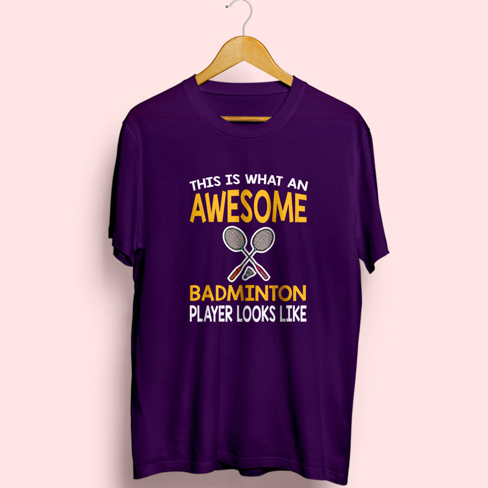 Awesome Badminton Player Half Sleeve T-Shirt - Soul & Peace