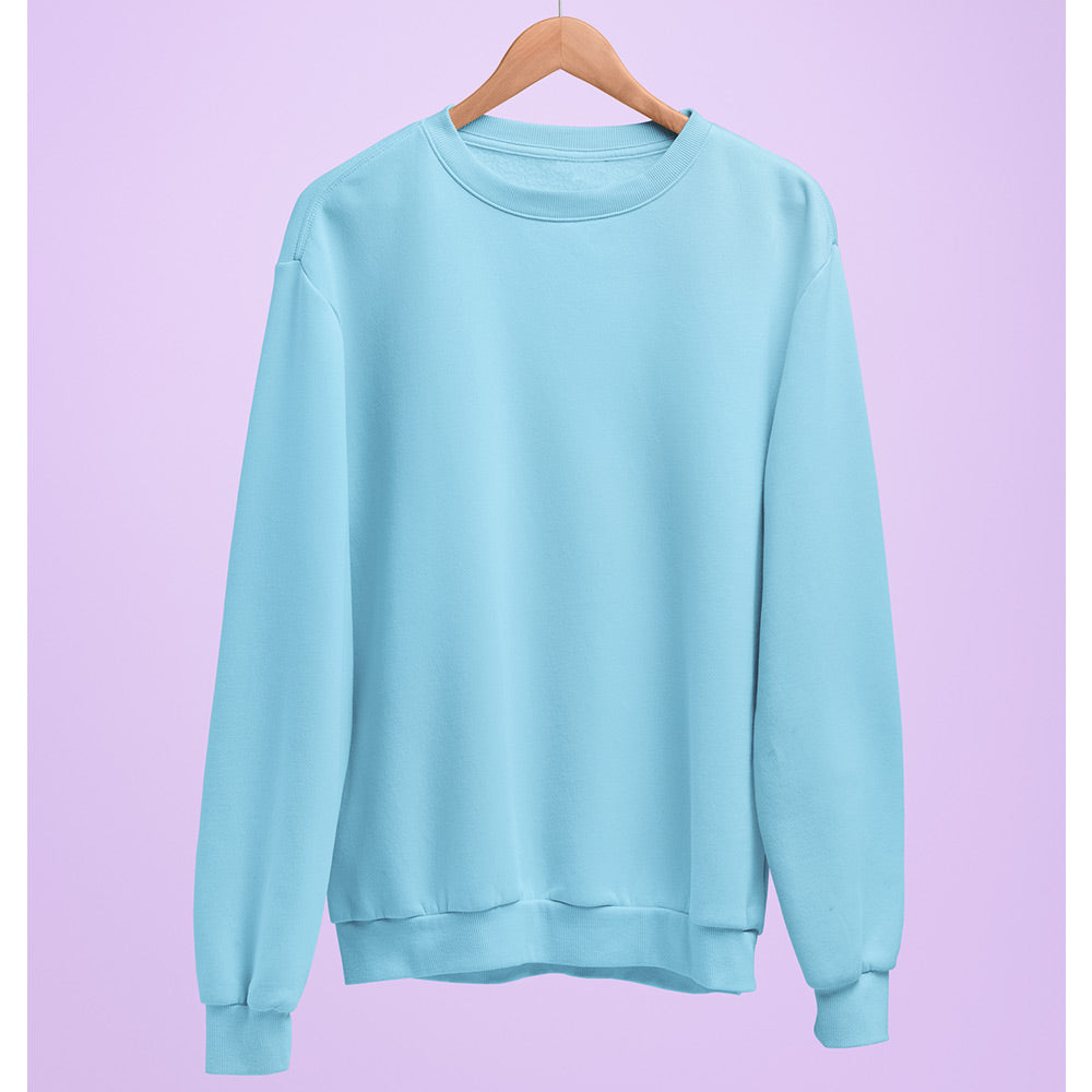 Baby Blue Plain Sweatshirt - Soul & Peace