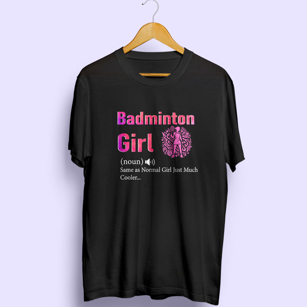 Badminton Girl Half Sleeve T-Shirt - Soul & Peace