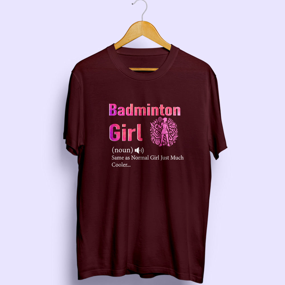 Badminton Girl Half Sleeve T-Shirt - Soul & Peace