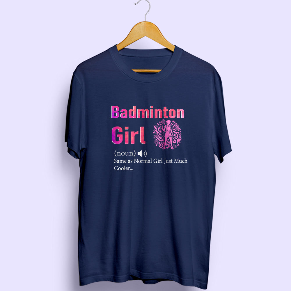Badminton Girl Half Sleeve T-Shirt - Soul & Peace