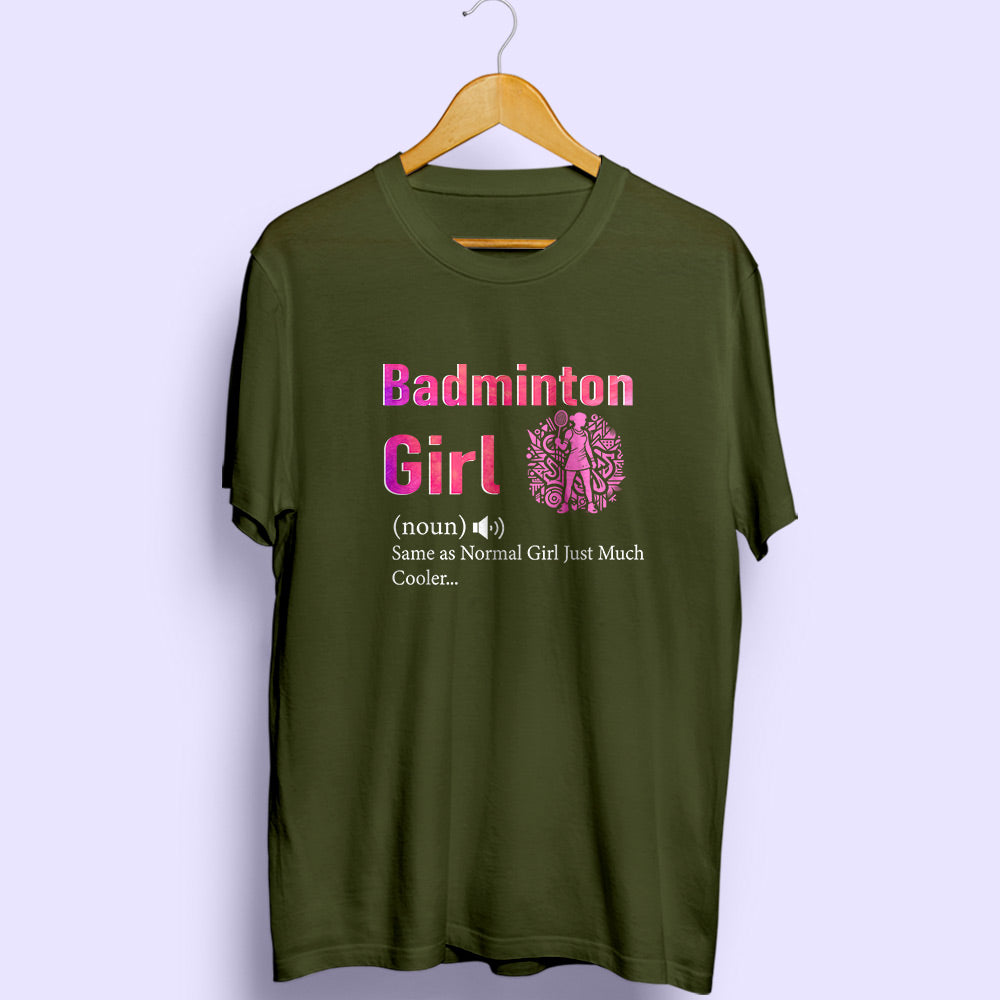 Badminton Girl Half Sleeve T-Shirt - Soul & Peace