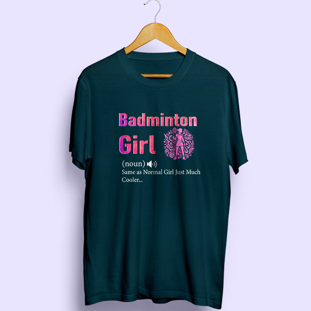 Badminton Girl Half Sleeve T-Shirt - Soul & Peace