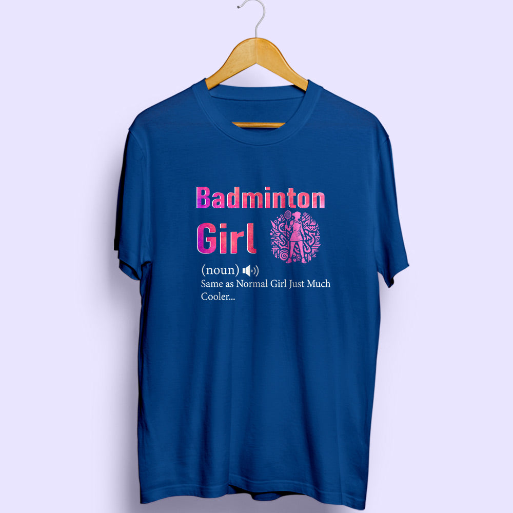 Badminton Girl Half Sleeve T-Shirt - Soul & Peace