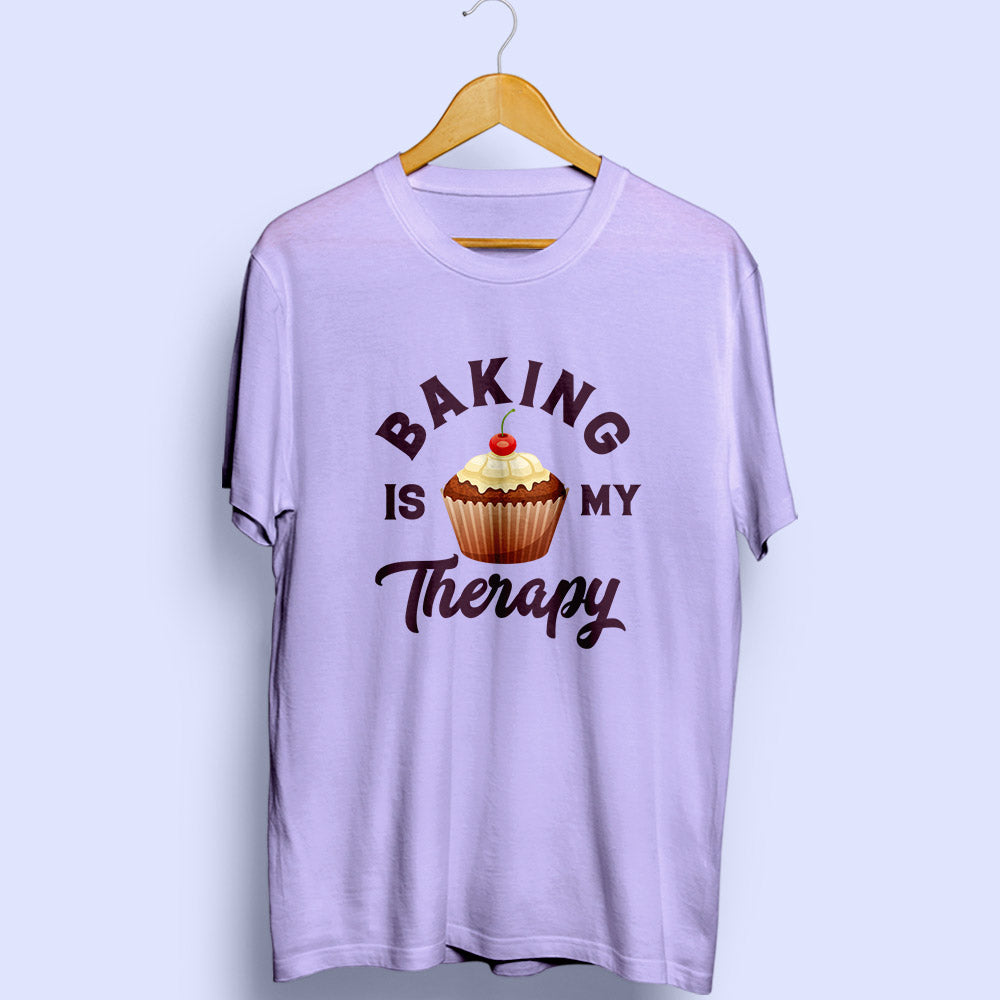 Baking Is My Therapy Half Sleeve T-Shirt - Soul & Peace