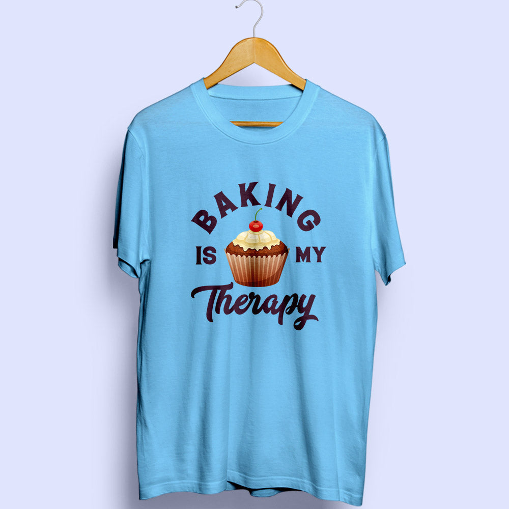 Baking Is My Therapy Half Sleeve T-Shirt - Soul & Peace