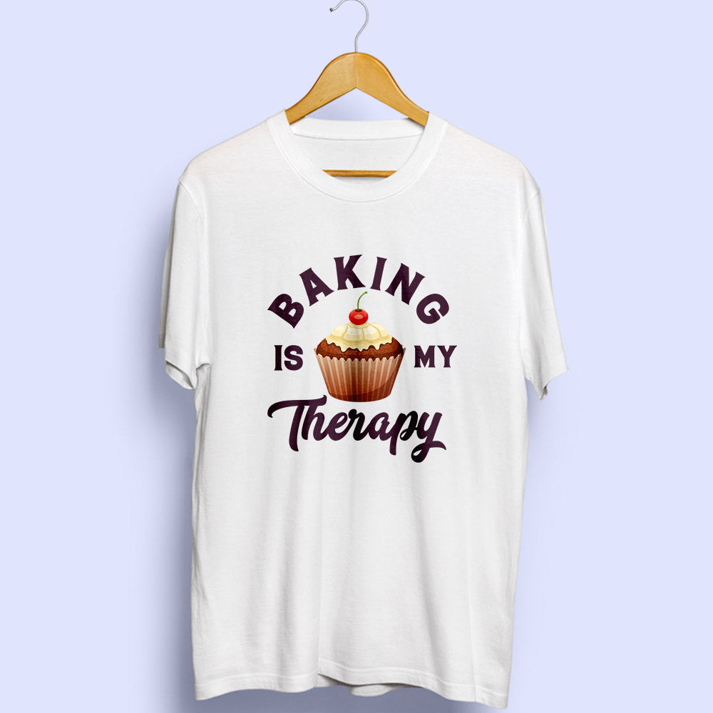 Baking Is My Therapy Half Sleeve T-Shirt - Soul & Peace