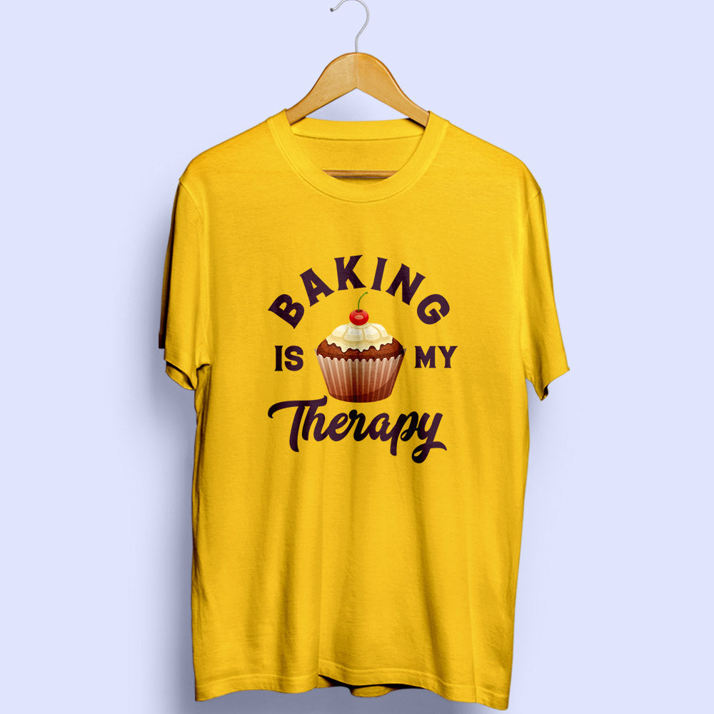 Baking Is My Therapy Half Sleeve T-Shirt - Soul & Peace