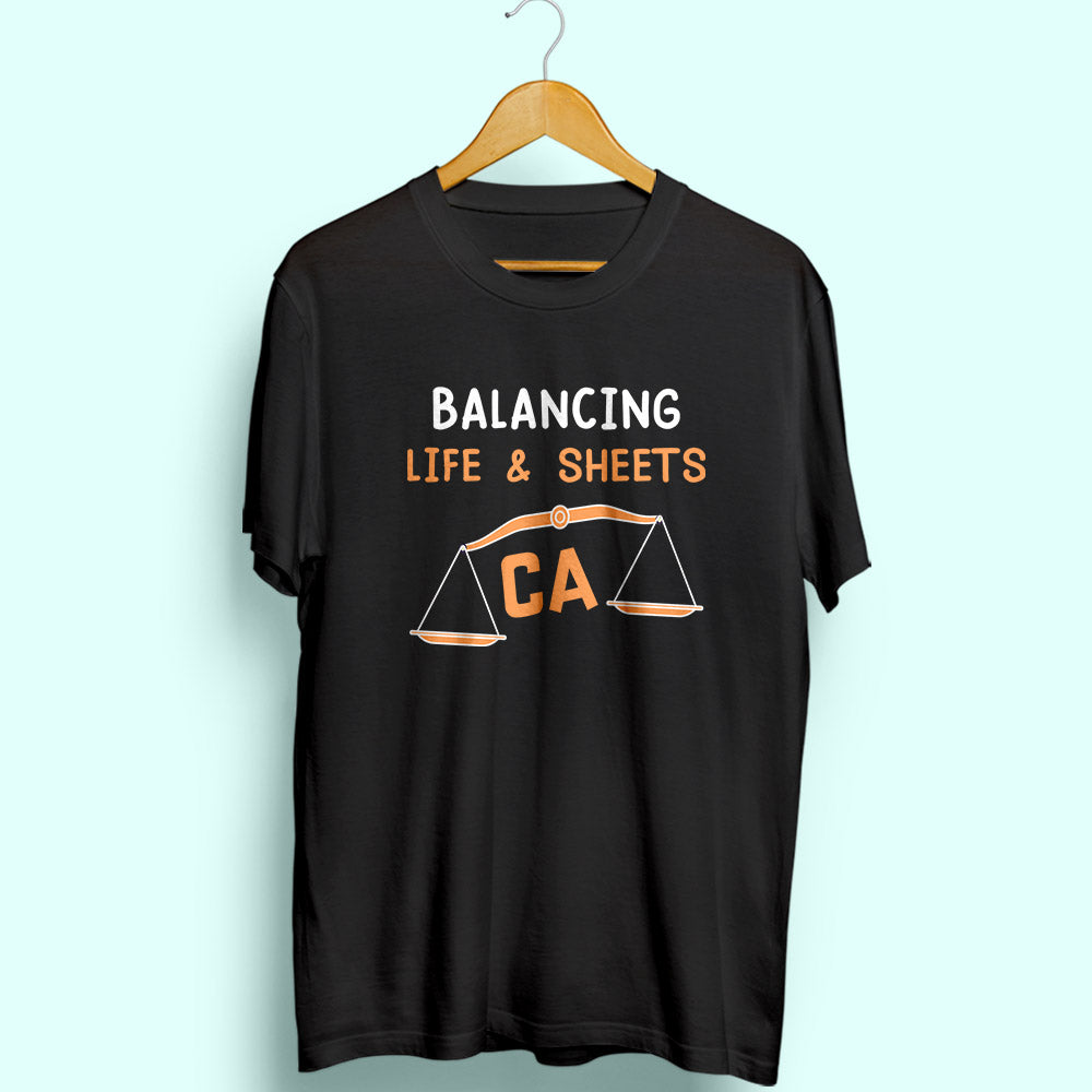 Balancing Life & Sheets Half Sleeve T-Shirt