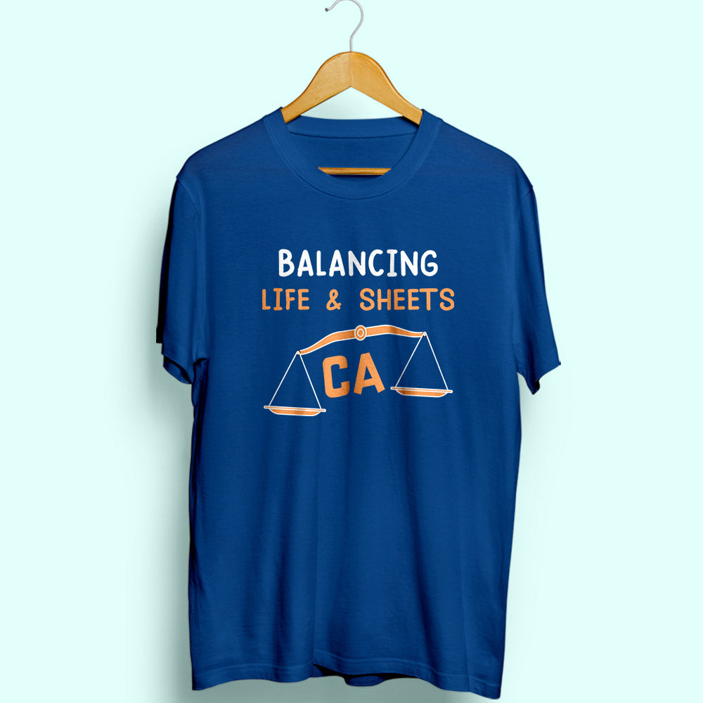 Balancing Life & Sheets Half Sleeve T-Shirt