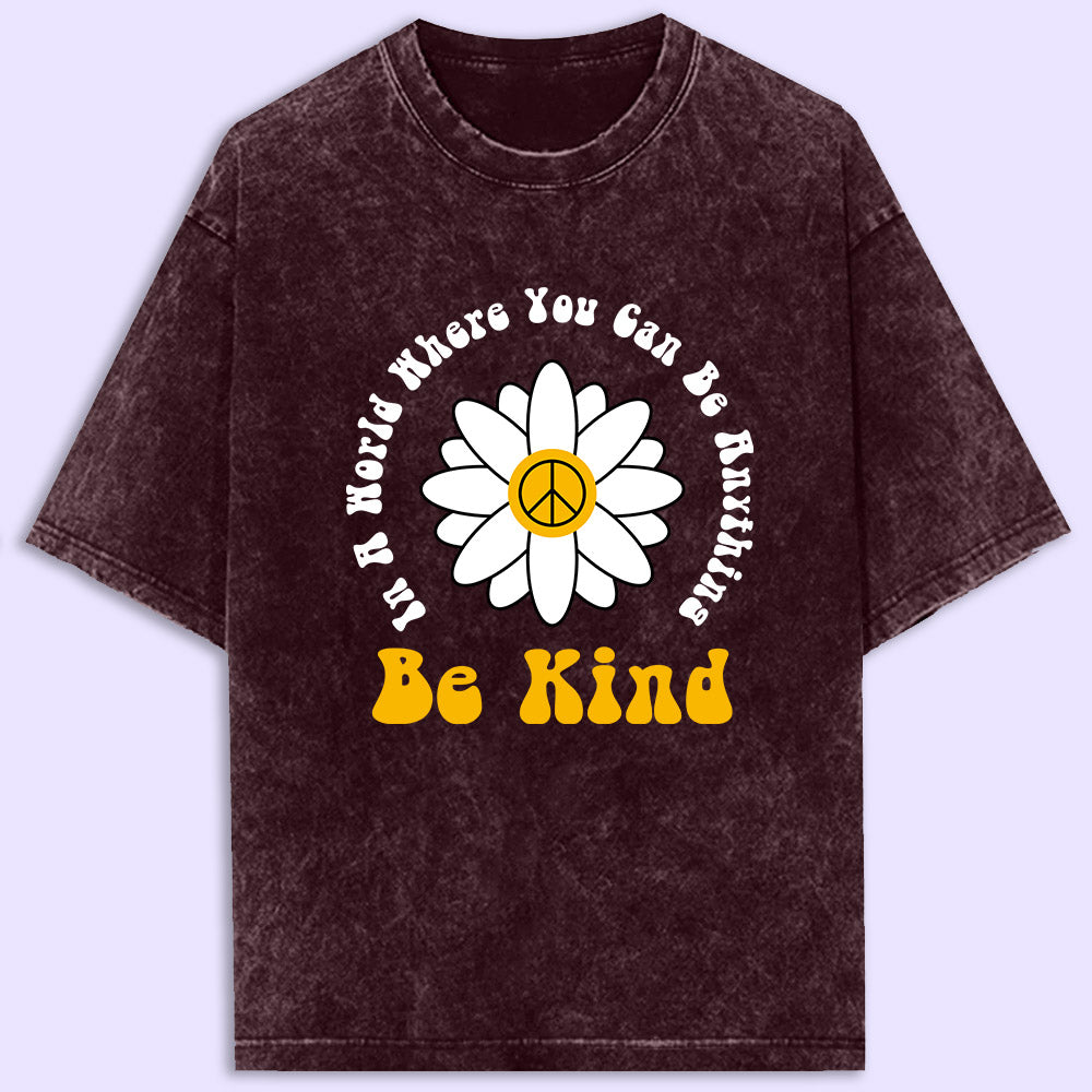 Be Kind Acid Wash Oversized T-Shirt