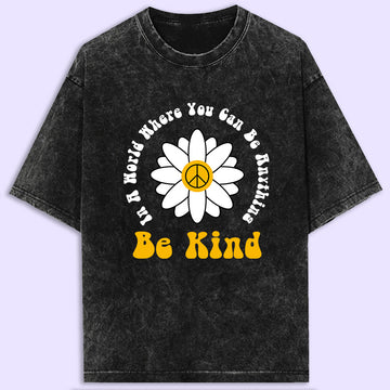 Be Kind Acid Wash Oversized T-Shirt
