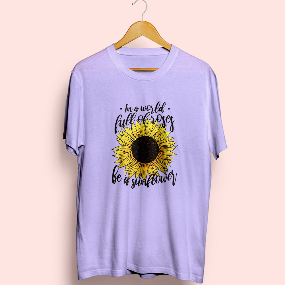Be A Sunflower Half Sleeve T-Shirt - Soul & Peace