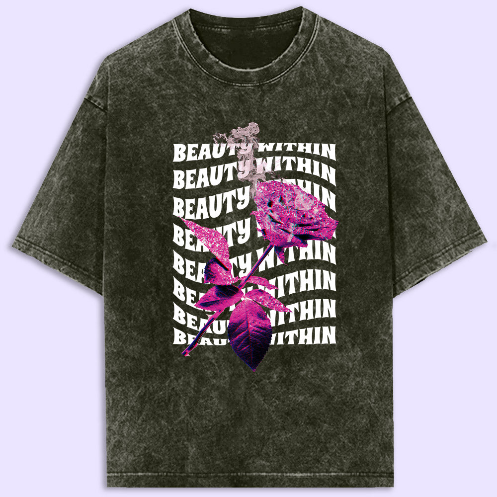Beauty Within Acid Wash Oversized T-Shirt