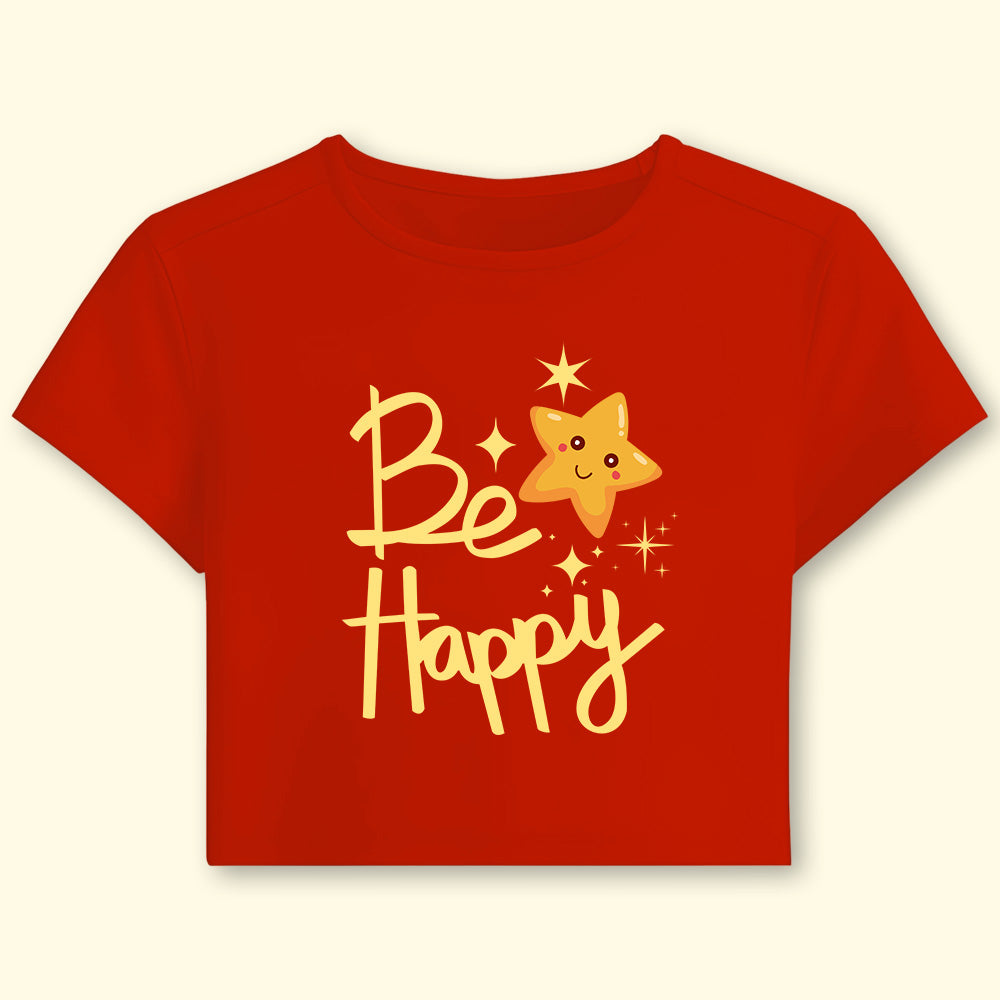 Be Happy Crop Top - Soul & Peace