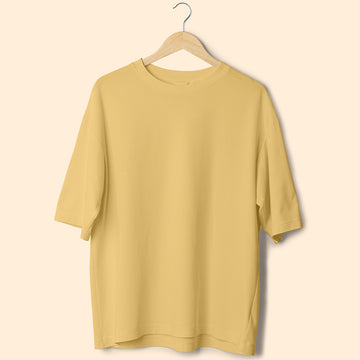 Plain Beige Oversized T-Shirt